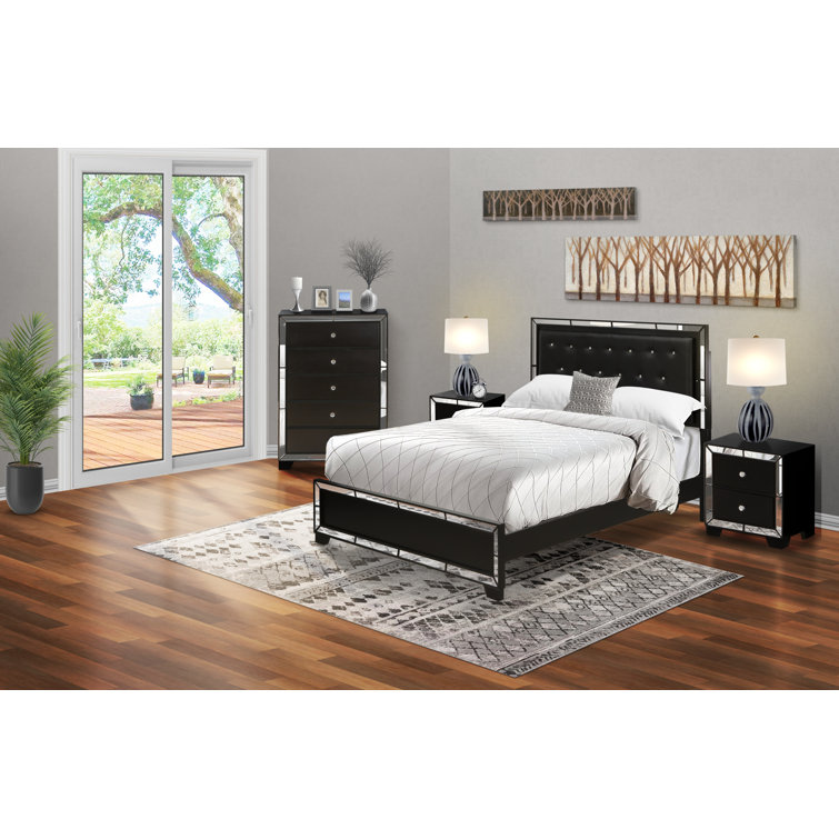 Rosdorf Park Centerfield Upholstered Standard 4 Piece Bedroom Set Wayfair
